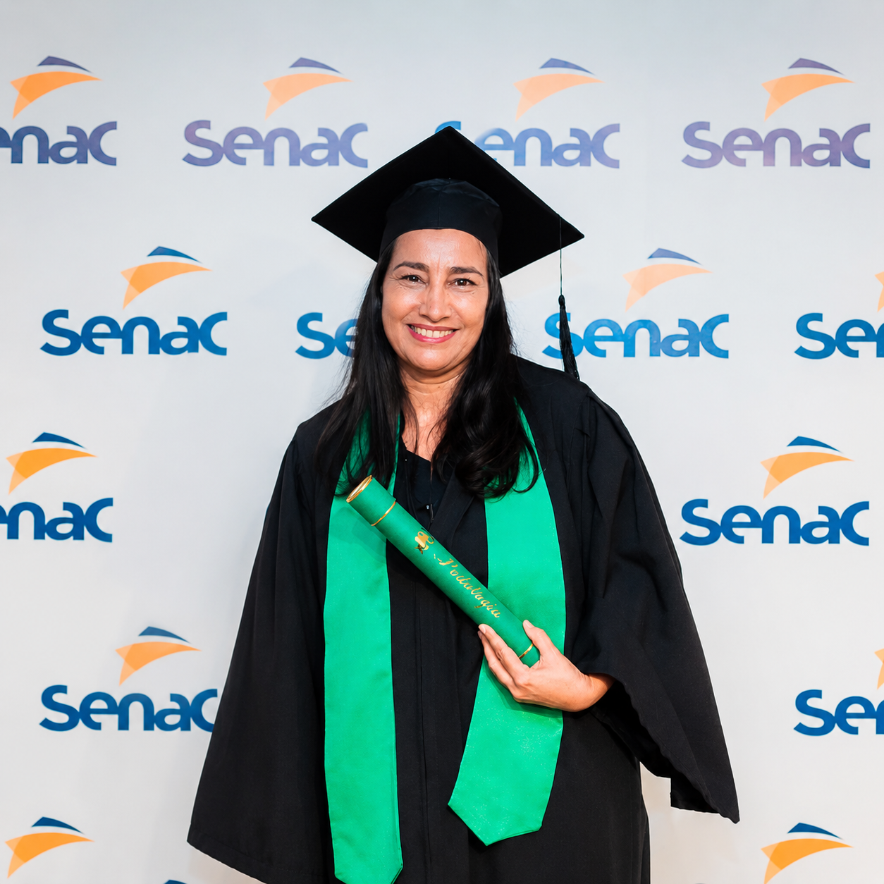 Rosana Martin em sua formatura em podologia